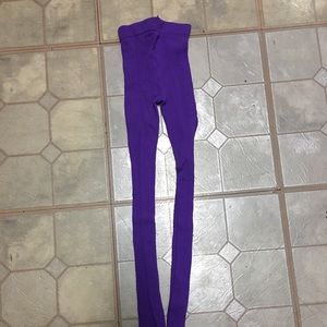 Purple knee high tights